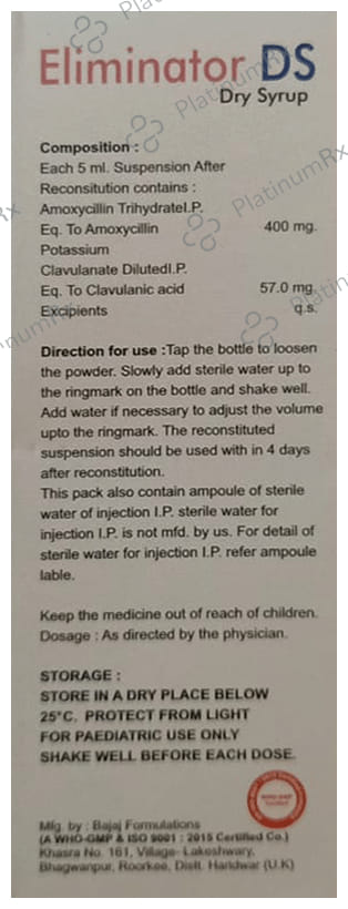 Eliminator DS Dry Syrup Strawberry