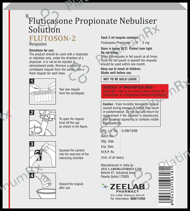 Flutoson 2mg Respules 5X2ml