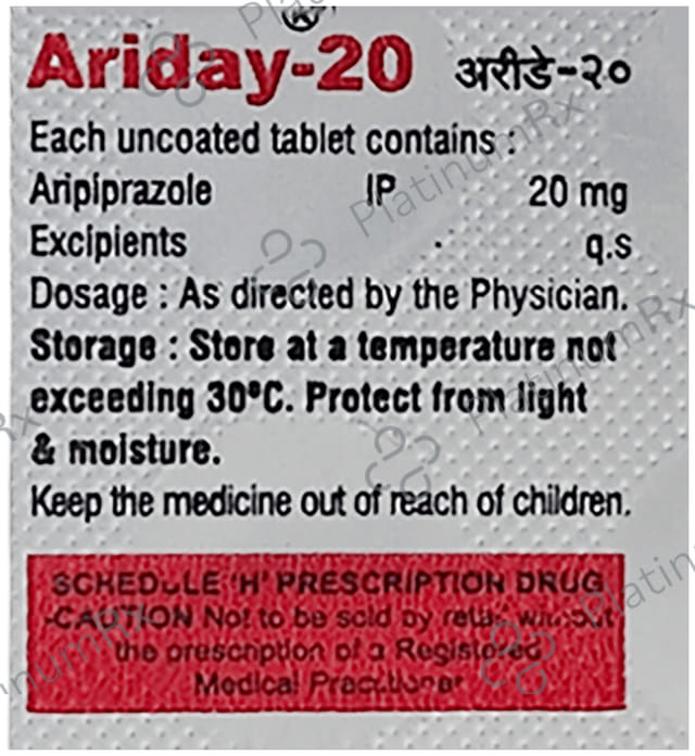 Ariday 20mg Tablet 10s