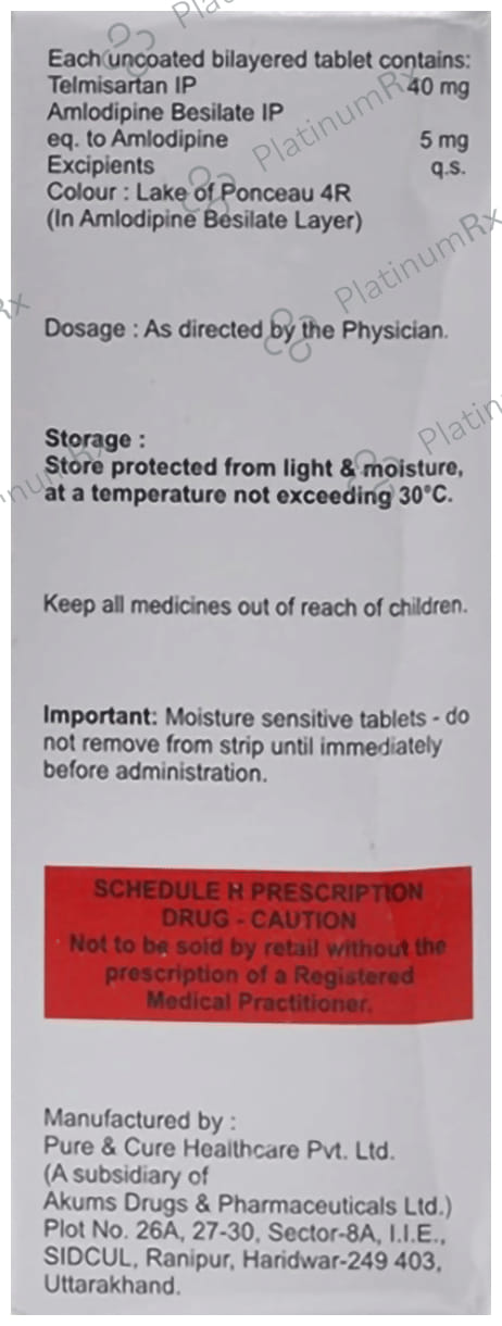 Telcure AM 5/40mg Tablet 15s