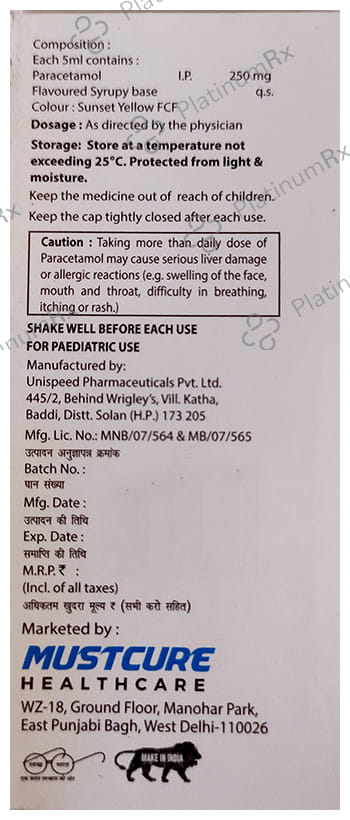 Capar Plus 250mg Oral Suspension 60ml