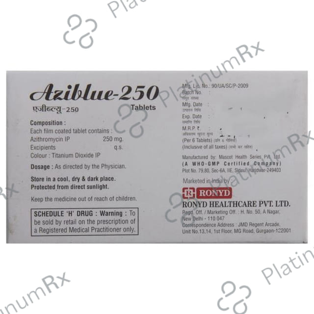 Aziblue 250mg Tablet 6s