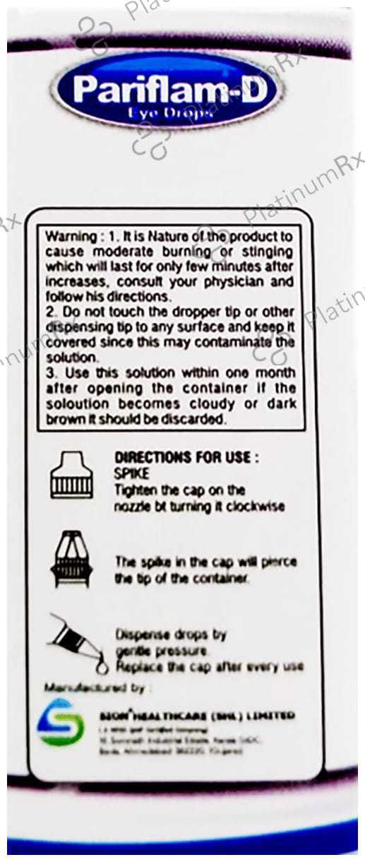 Pariflam D Eye Drop BAK Free 5ml