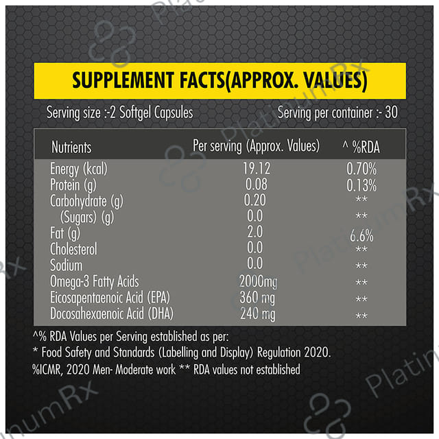 Dr. Morepen Muscle Food Omega 3 Fish Oil Softgel 60s