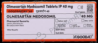 Goodsartan 40mg Tablet 10s