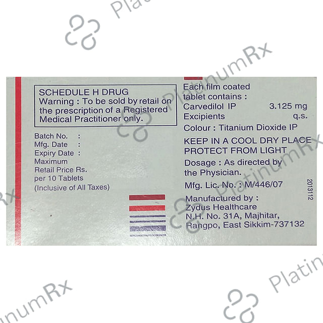 Carvil 3.125mg Tablet 10s