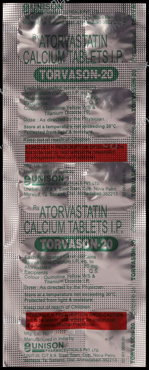 Torvason 20mg Tablet 10s