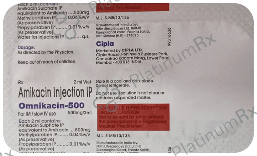 Omnikacin 500mg Injection 2ml