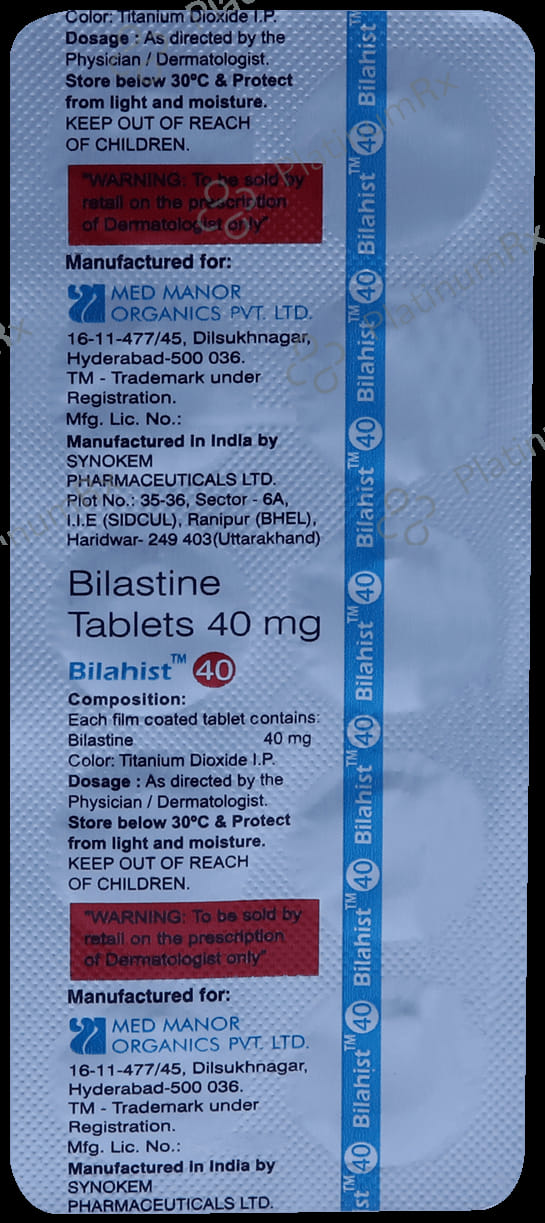 Bilahist 40mg Tablet 10s