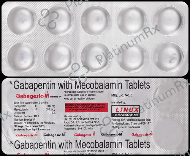Gabagesic M 300/500mcg Tablet 10s