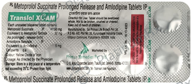 Translol AM 50/5mg Tablet XL 10s