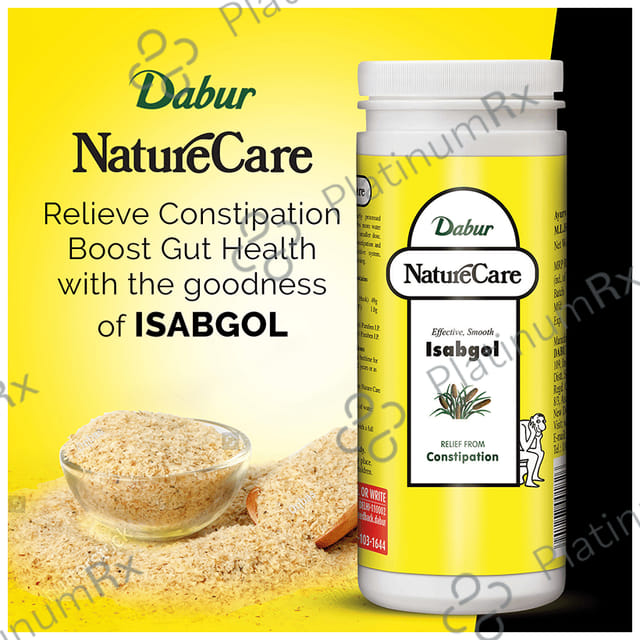 Dabur Nature Care Isabgol Powder - Eases Constipation & Supports Smooth Bowel Movement 375 gm