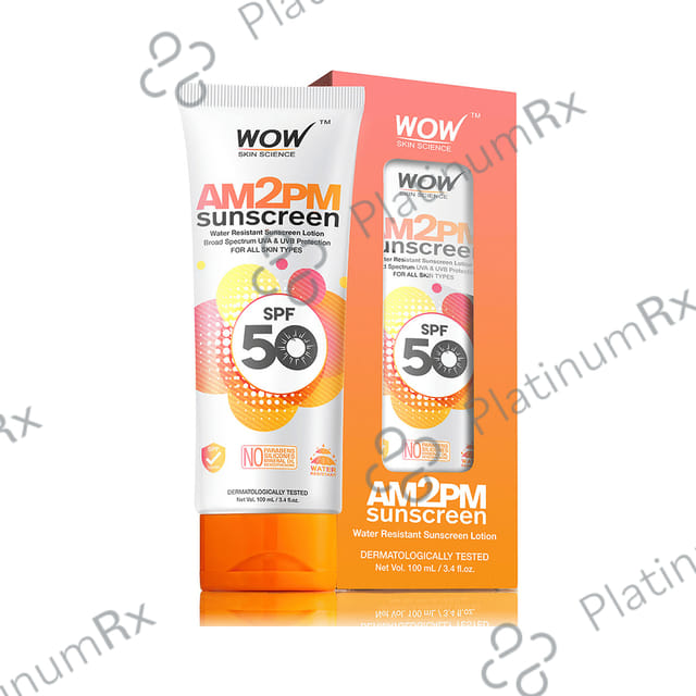 WOW Skin Science AM2PM Sunscreen SPF 50 Lotion 100ml
