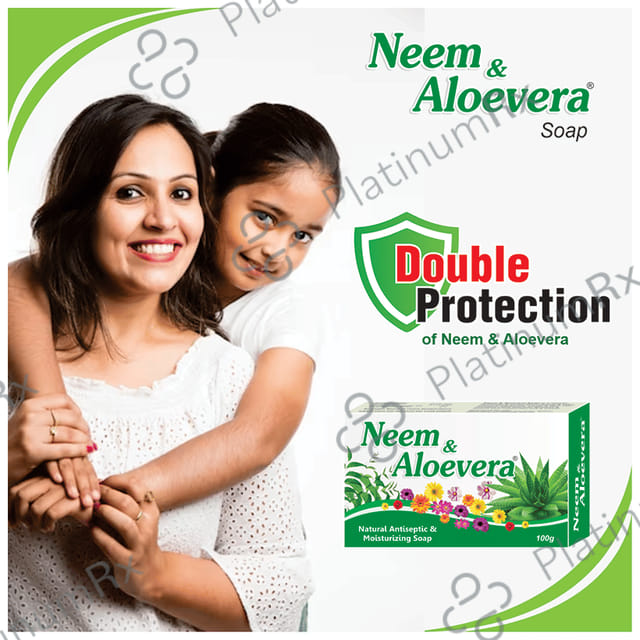 PIL Neem & Alovera Soap - Natural Antiseptic & Moisturizing Soap