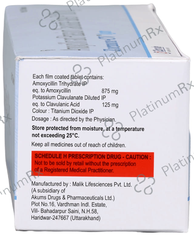 Zormox CV 875/125mg Tablet 10s