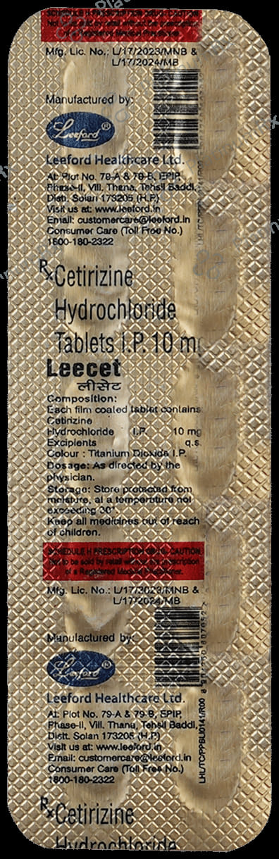 Leecet 10mg Tablet 10s