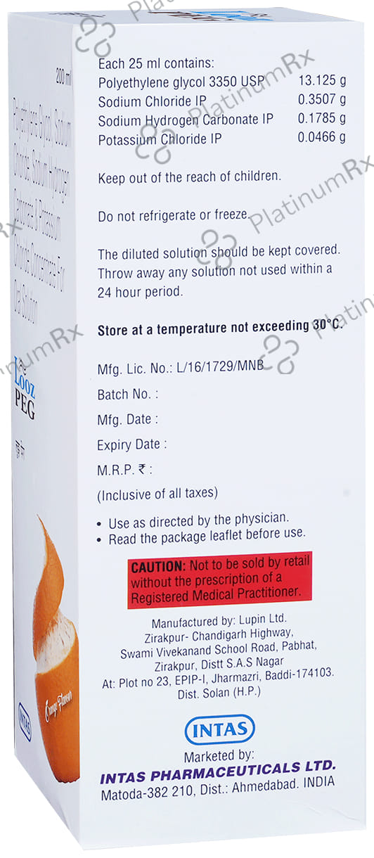 Looz Peg Orange 13.125gm Oral Solution 200ml