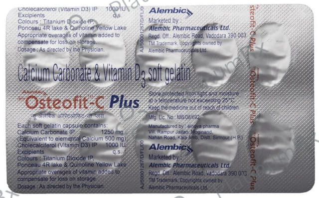 Osteofit C Plus 500mg/1000IU Capsule 10s