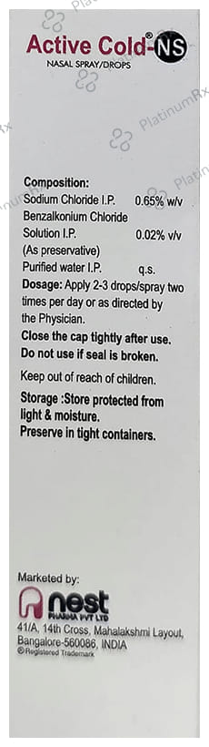 Active Cold NS Drops 20ml