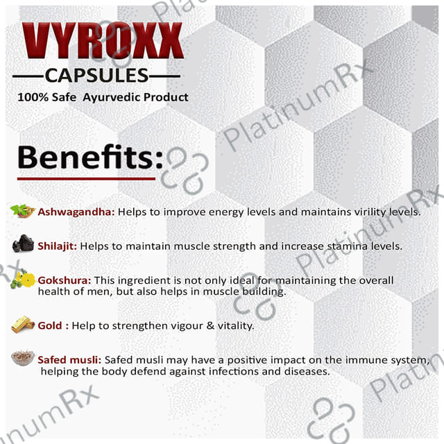 Vyroxx Shilajit Ayurvedic Capsule for Men