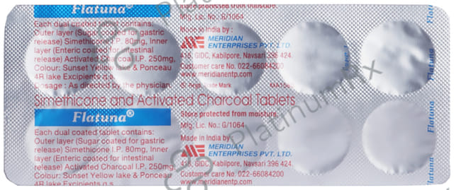 Flatuna 250/80mg Tablet 10s