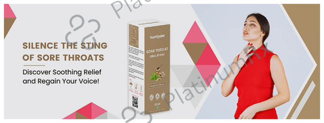 NutriQuint Soar Throat Oral Spray - Flavour Tulsi-Ginger