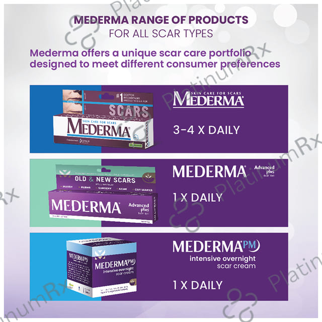 New Mederma Advanced Plus Scar Gel 10gm