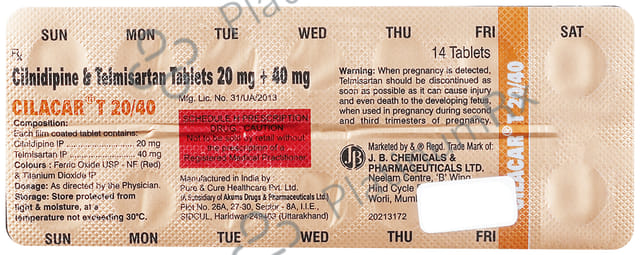Cilacar T 20/40mg Tablet 14s