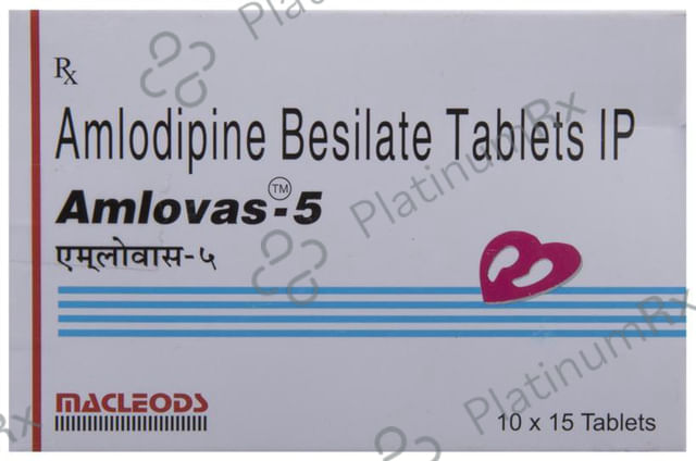 Amlovas 5mg Tablet 15s