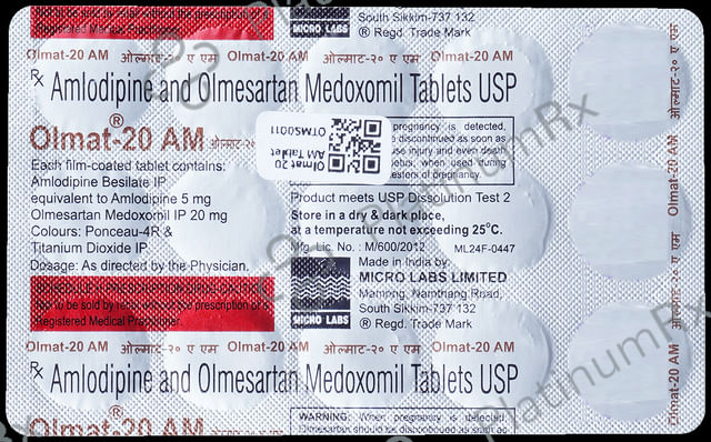 Olmat 20 AM 20/5mg Tablet 15s