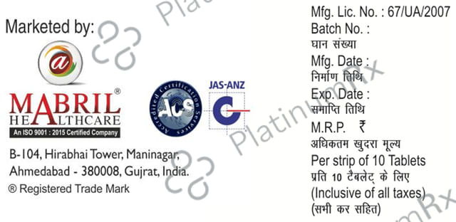 Amidon H 12.5/5mg Tablet 10s