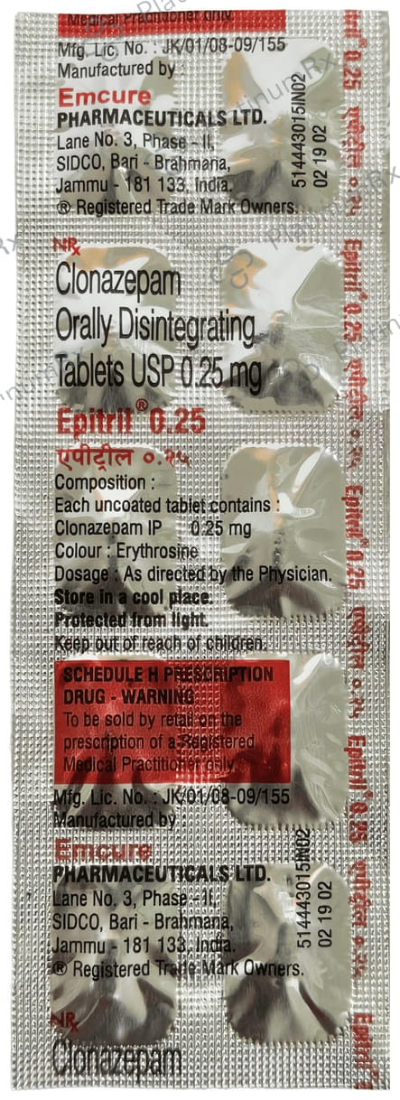 Epitril 0.25mg Tablet