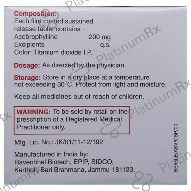 Ascovent SR 200mg Tablet 10s