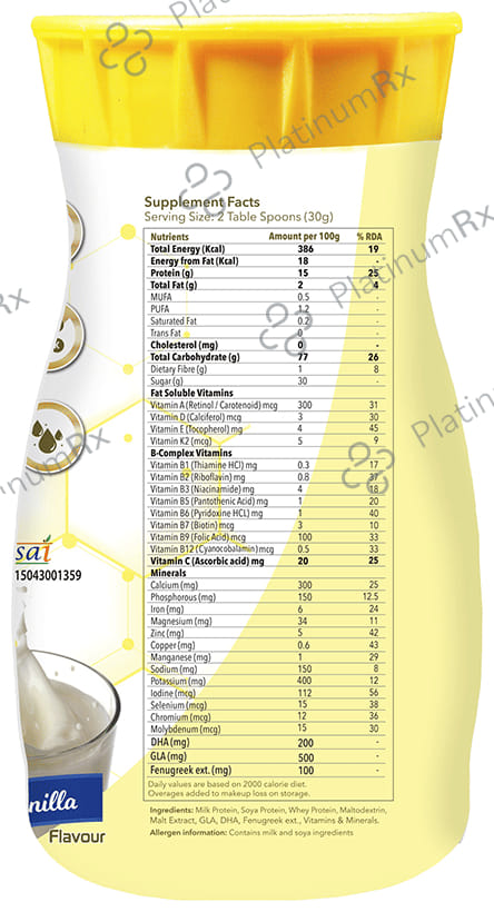 Evexia ProlacPlus Vanilla Flavour Powder 500gm
