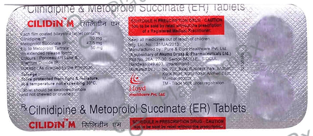 Cilidin M 10/50mg Tablet ER 10s