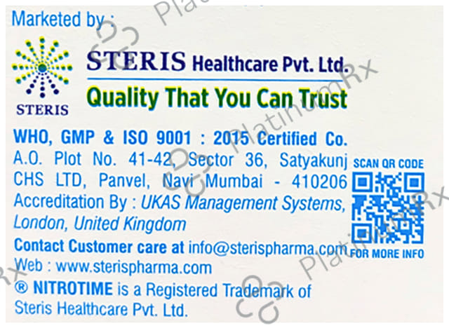 Nitrotime SR 100mg Tablet 15s