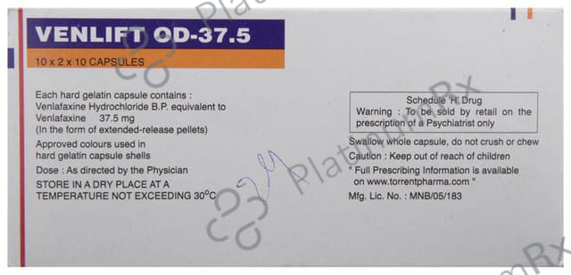 Venlift OD 37.5mg Capsule 10s
