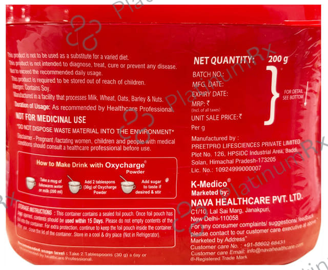 Oxycharge Protein Multivitamins & Minerals Powder