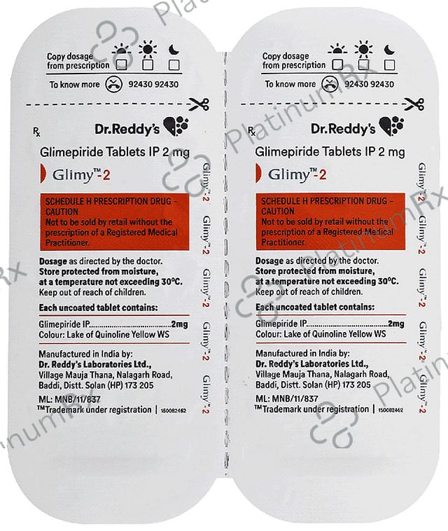 Glimy 2mg Tablet 14s