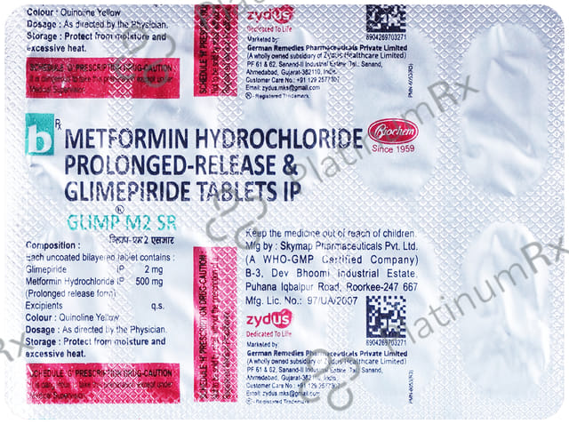 Glimp M 2/500mg SR Tablet 10s