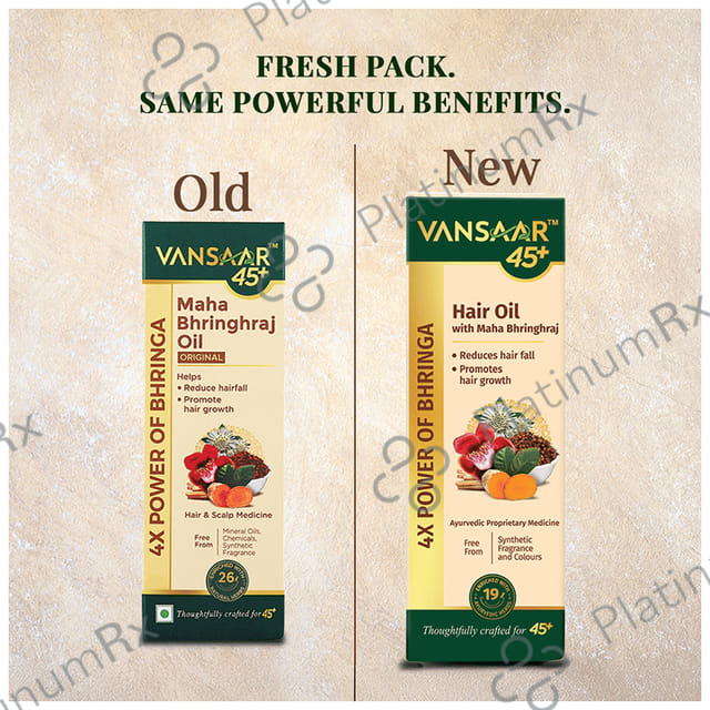 Vansaar Maha Bhringraj Oil 1st Clinically Proven for Hairfall Control 200 ml