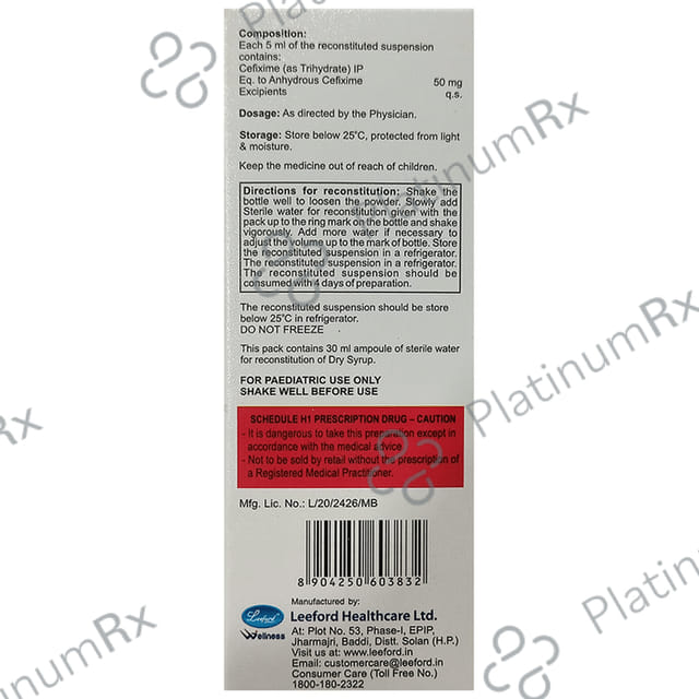 Zefway 50 Oral Suspension