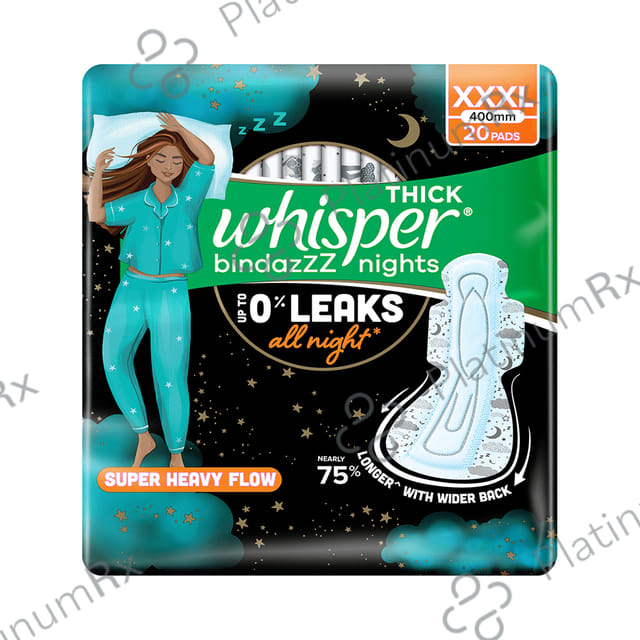 Whisper Bindazzz Nights Pads - Size XXXL 20 pads