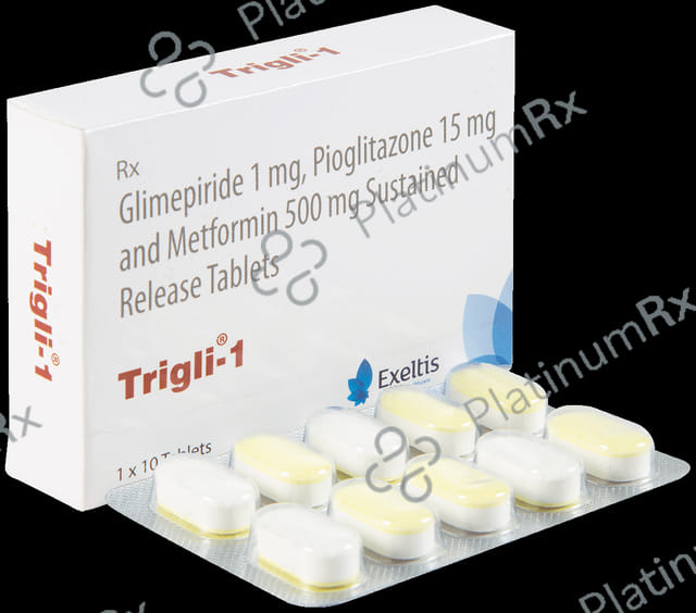 Trigli 1 1/500/15mg Tablet SR 10s