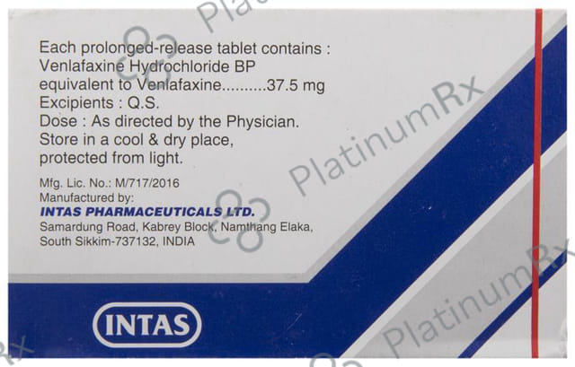 Ventab 37.5mg XL Tablet PR 10s