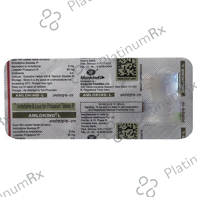 Amlokind L 5/50mg Tablet 10s