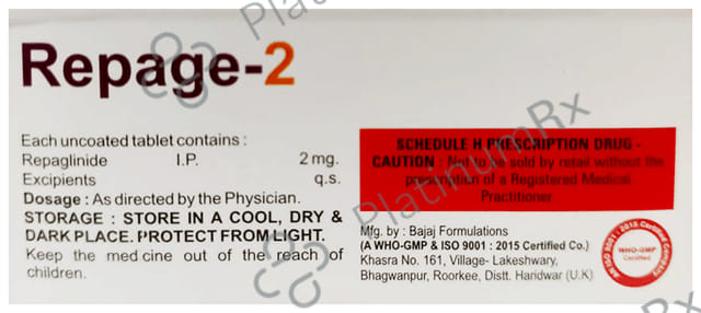 Repage 2mg Tablet
