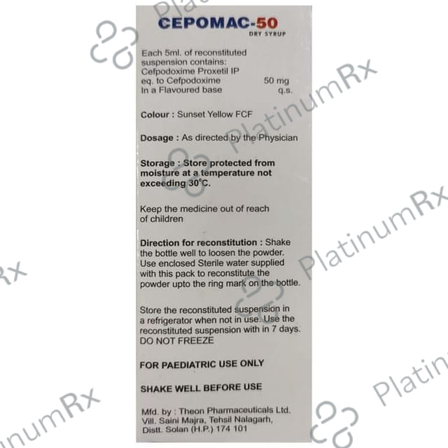 Cepomac 50 Dry Syrup