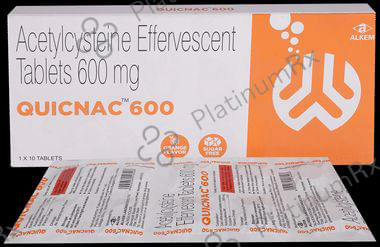 Quicnac 600mg Effervescent Tablet Orange Sugar Free 10s