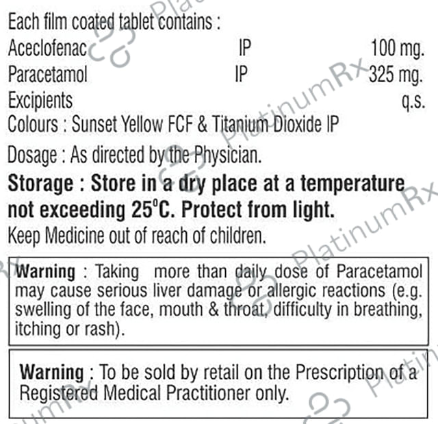 Raxee P 100/325mg Tablet 10s